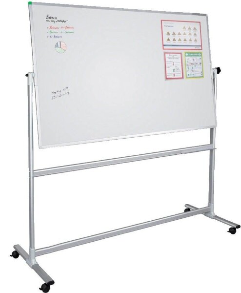 FRANKEN mobiles Whiteboard U-Act! Line® 200,0 x 100,0 cm weiß emaillierter Stahl
