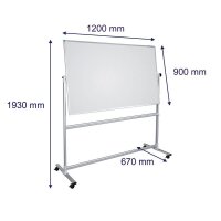 FRANKEN mobiles Whiteboard U-Act! Line® 120,0 x 90,0 cm weiß emaillierter Stahl
