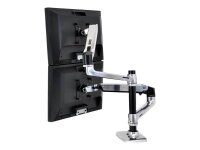 ergotron Monitor-Halterung LX Dual 45-248-026 silber für 2 Monitore, Tischklemme