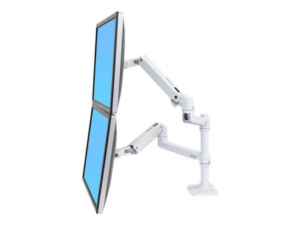 ergotron Monitor-Halterung LX Dual 45-492-216 weiß für 2 Monitore, Tischklemme