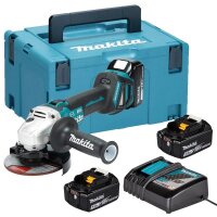 makita DGA513RT3J Akku-Winkelschleifer-Set 18,0 V, mit 3...