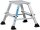 ZARGES Klapptritt XLstep P schmal silber 2x 2 Stufen, H: 49,0 cm