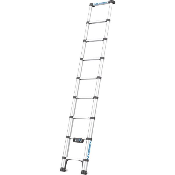 ZARGES Teleskopleiter Compactstep L silber 9 Sprossen, H: 266,0 cm