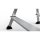 ZARGES Klapptritt XLstep P schmal silber 2x 3 Stufen, H: 74,0 cm