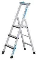 ZARGES Stehleiter einseitig Comfortstep S silber 3...