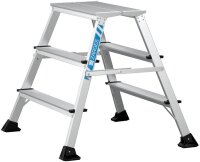 ZARGES Klapptritt XLstep P breit silber 2x 3 Stufen, H:...