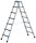 ZARGES Stehleiter beidseitig Comfortstep B silber 2x 7 Stufen, H: 192,0 cm