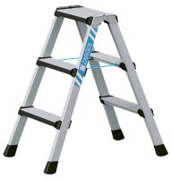ZARGES Stehleiter beidseitig Comfortstep B silber 2x 3...
