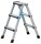 ZARGES Stehleiter beidseitig Comfortstep B silber 2x 3 Stufen, H: 84,0 cm