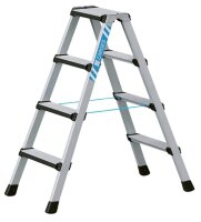ZARGES Stehleiter beidseitig Comfortstep B silber 2x 4...