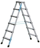 ZARGES Stehleiter beidseitig Comfortstep B silber 2x 6...