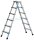ZARGES Stehleiter beidseitig Comfortstep B silber 2x 6 Stufen, H: 165,0 cm