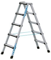ZARGES Stehleiter beidseitig Comfortstep B silber 2x 5...