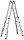 ZARGES Vielzweckleiter Variotec V silber 4x 4 Sprossen, H: 417,0 cm