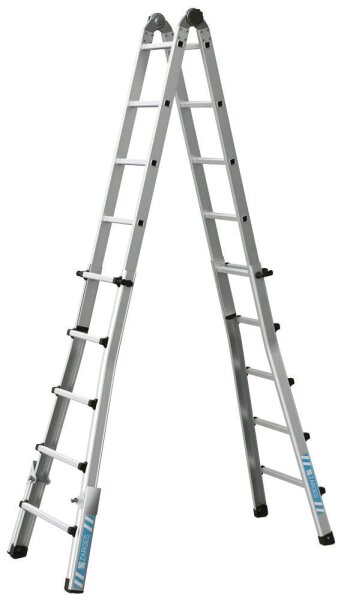 ZARGES Vielzweckleiter Variotec V silber 4x 5 Sprossen, H: 529,0 cm