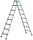 ZARGES Stehleiter beidseitig Comfortstep B silber 2x 8 Stufen, H: 218,0 cm