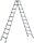 ZARGES Stehleiter beidseitig Comfortstep B silber 2x 10 Stufen, H: 272,0 cm