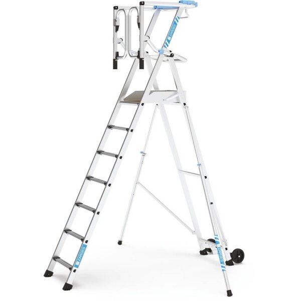 ZARGES Podestleiter ZAP Safemaster Max S silber 7 Stufen