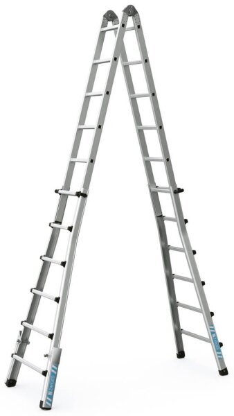 ZARGES Vielzweckleiter Variotec V silber 4x 6 Sprossen, H: 640,0 cm