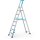 ZARGES Stehleiter einseitig Nova S silber 7 Stufen, H: 226,0 cm