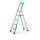 ZARGES Stehleiter einseitig Nova S silber 4 Stufen, H: 157,0 cm