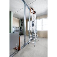 ZARGES Stehleiter beidseitig Nova B silber 2x 3 Stufen,...