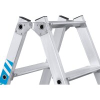 ZARGES Stehleiter beidseitig Nova B silber 2x 3 Stufen, H: 68,0 cm