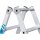 ZARGES Stehleiter beidseitig Nova B silber 2x 3 Stufen, H: 68,0 cm