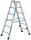 ZARGES Stehleiter beidseitig Nova B silber 2x 6 Stufen, H: 137,0 cm