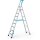 ZARGES Stehleiter einseitig Nova S silber 8 Stufen, H: 249,0 cm
