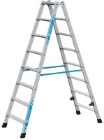 ZARGES Stehleiter beidseitig Nova B silber 2x 8 Stufen,...