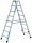 ZARGES Stehleiter beidseitig Nova B silber 2x 8 Stufen, H: 184,0 cm