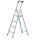 ZARGES Stehleiter einseitig Scana S silber 4 Stufen, H: 159,0 cm