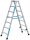 ZARGES Stehleiter beidseitig Nova B silber 2x 7 Stufen, H: 161,0 cm