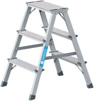 ZARGES Stehleiter beidseitig Scana B silber 2x 3 Stufen,...