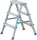 ZARGES Stehleiter beidseitig Scana B silber 2x 3 Stufen, H: 0,71 cm