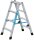 ZARGES Stehleiter beidseitig Nova B silber 2x 4 Stufen, H: 91,0 cm