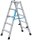 ZARGES Stehleiter beidseitig Nova B silber 2x 5 Stufen, H: 115,0 cm