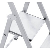 ZARGES Stehleiter einseitig Scana S silber 3 Stufen, H: 136,0 cm