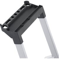 ZARGES Stehleiter einseitig Scana S silber 3 Stufen, H: 136,0 cm