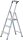 ZARGES Stehleiter einseitig Scana S silber 3 Stufen, H: 136,0 cm