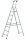 ZARGES Stehleiter einseitig Scana S silber 7 Stufen, H: 229,0 cm