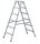 ZARGES Stehleiter beidseitig Scana B silber 2x 6 Stufen, H: 140,0 cm
