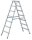 ZARGES Stehleiter beidseitig Scana B silber 2x 7 Stufen, H: 166,0 cm