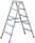 ZARGES Stehleiter beidseitig Scana B silber 2x 5 Stufen, H: 117,0 cm
