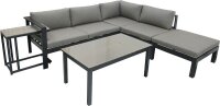 Garden Pleasure Loungegruppe MIRANDA grau, dunkelgrau...