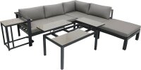 Garden Pleasure Loungegruppe MIRANDA grau, dunkelgrau...