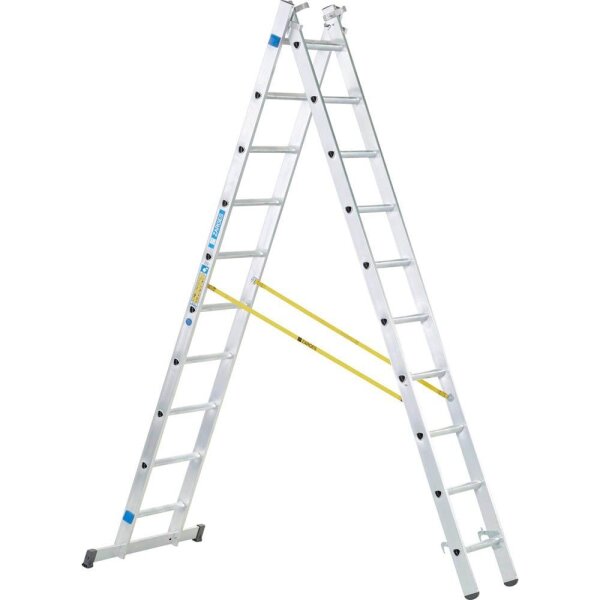 ZARGES Vielzweckleiter Skymaster DX silber 3x 10 Sprossen, H: 665,0 cm