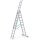 ZARGES Vielzweckleiter Skymaster DX silber 3x 10 Sprossen, H: 665,0 cm