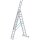 ZARGES Vielzweckleiter Skymaster DX silber 3x 11 Sprossen, H: 720,0 cm